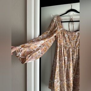 mittoshop Dusty Pink Floral Baby Doll Dress size Medium